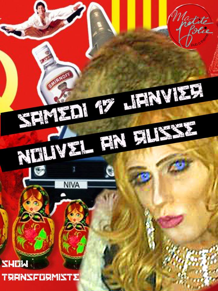 show transformiste miss tina mccain nouvel an russe samedi 17 janvier 2015 ma petite folie pub saint-etienne gay-friendly heteroclite