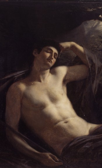 Louis-edouard Rioult, Le sommeil d'Endymion, 1822, musee d'Art moderne de Saint-etienne