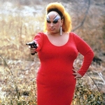 49726 (BC-BPI-WATERS) Divine as Babs Johnson in "Pink Flamingos," a film by John Waters. A Fine Line Features release. BPI DIGITAL PHOTO 1996 FINE LINE FEATURES CR: Lawrence Irvine.