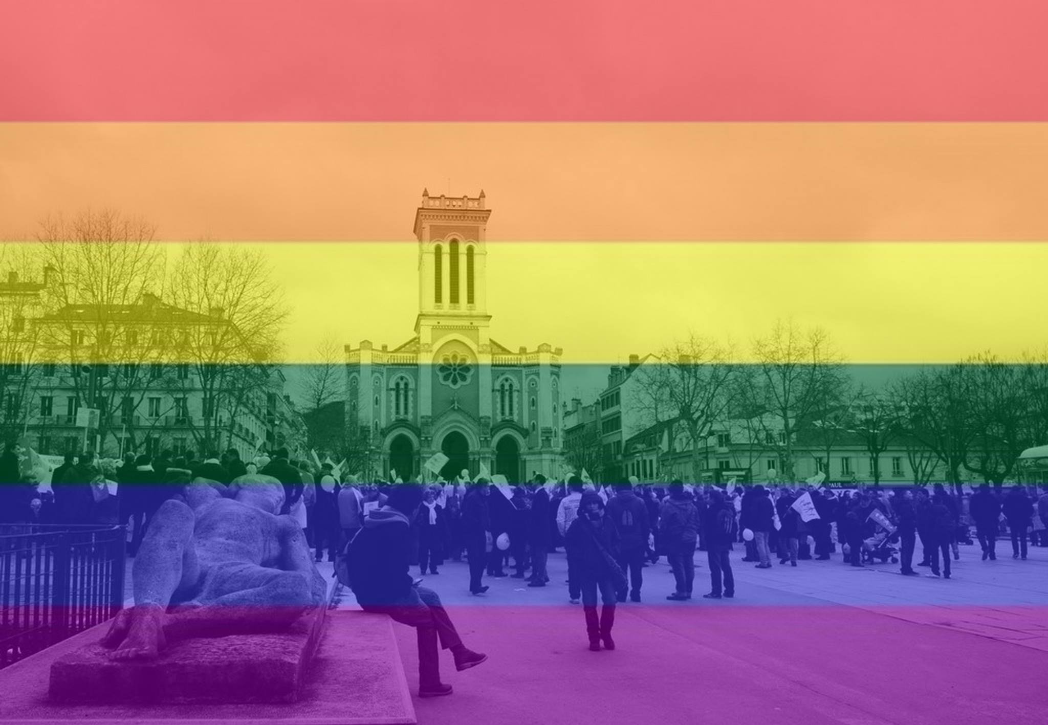 journée mondiale contre l'homophobie mardi 17 mai 2016 demineurs saint etienne place jean jaures