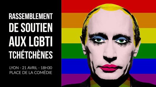 Rassemblement de solidarité avec les gays de Tchétchénie à Lyon