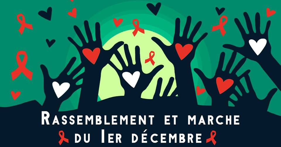 rassemblement et marche du 1er décembre 2017 lutte contre le sida journée mondiale centre lgbti de lyon place bellecour