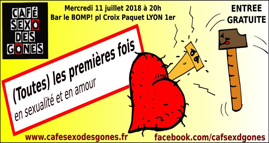 Café Sexo des Gones BOMP premières fois en sexualité et en amour Hétéroclite juillet 2018
